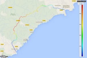 Mapa dels Camins de la Mediterrània etapa 15